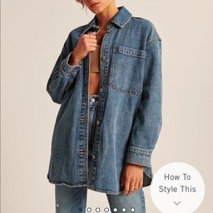Abercrombie and Fitch Jean jacket oversized NWT S